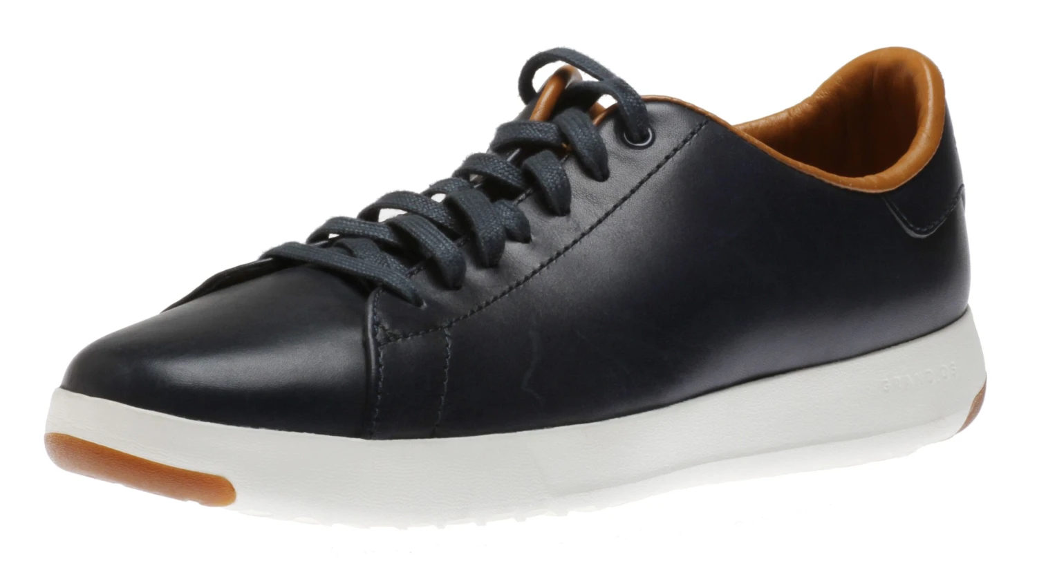 Cole Haan GrandPrø Blue Leather Lace-Up Tennis Sneaker