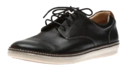 McGuffey Plain Toe Black Leather Derby Sneaker