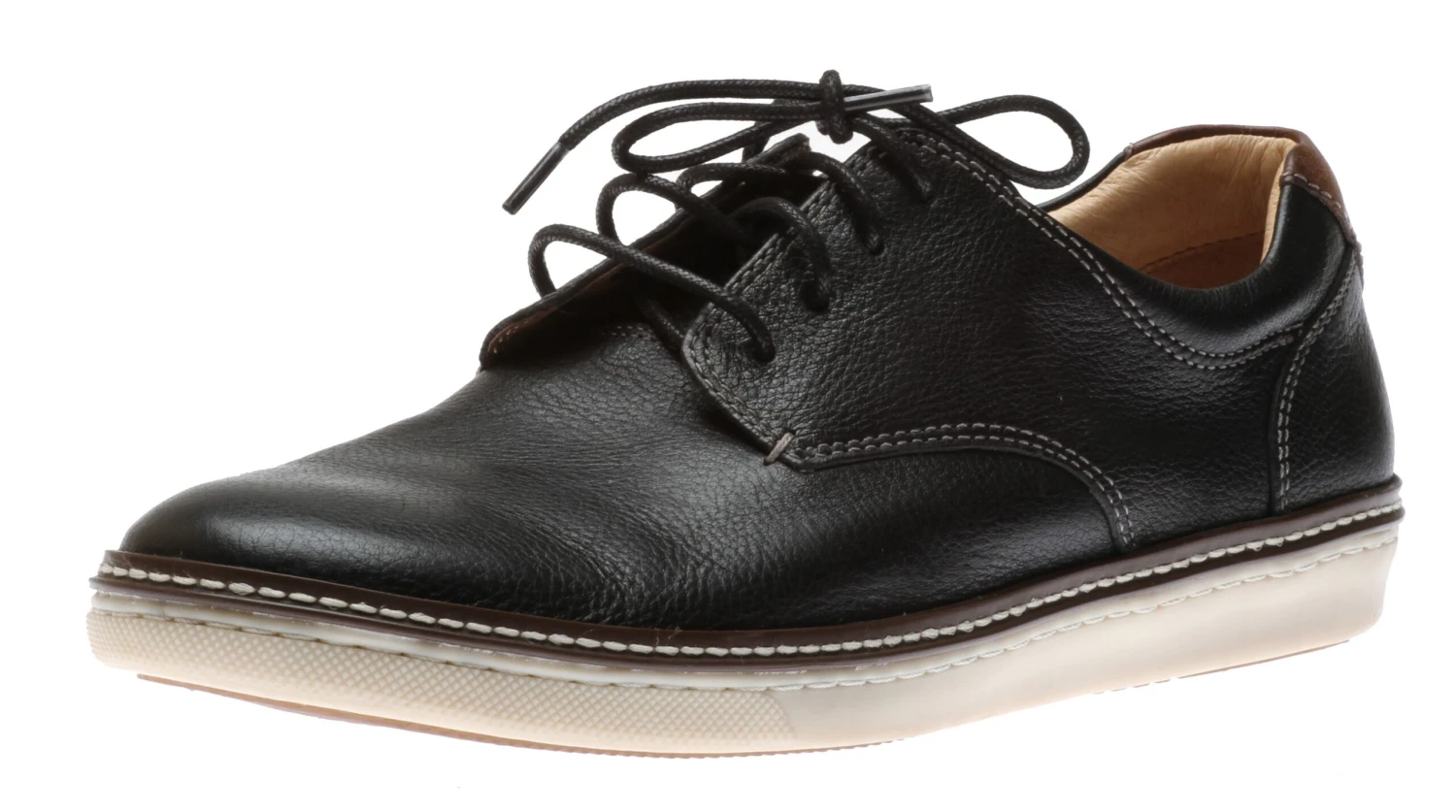 McGuffey Plain Toe Black Leather Derby Sneaker