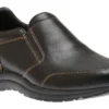 Rockport Edge Hill 2 Black Leather Double Gore Slip-On Casual Dress Shoe