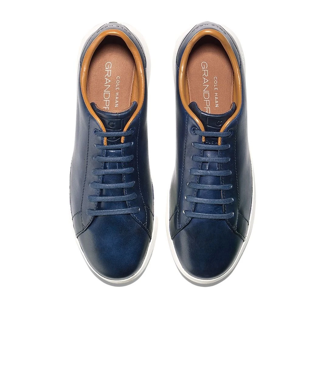 Cole Haan GrandPrø Blue Leather Lace-Up Tennis Sneaker - Image 5