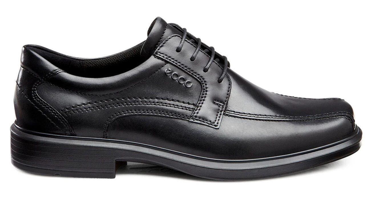 ECCO Helsinki Black Leather Lace-Up Dress Shoe - Image 3