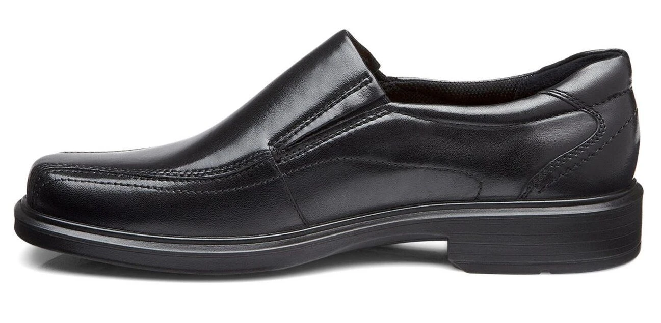 ECCO Helsinki Black Leather Slip-On Dress Shoe - Image 3