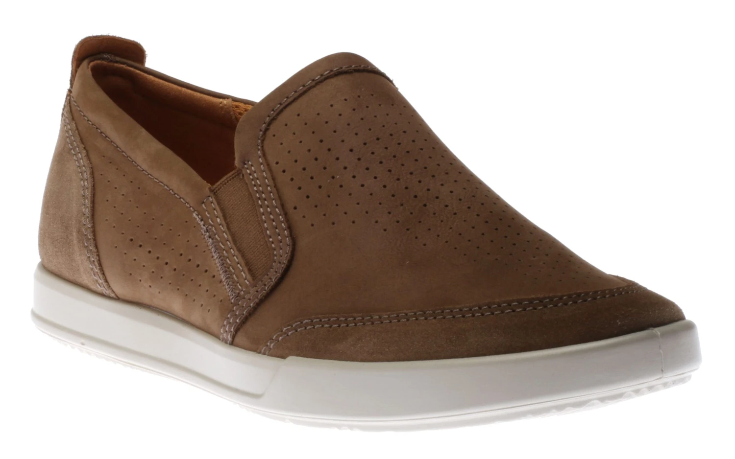 ECCO Collin 2.0 Birch Brown Nubuck Leather Slip-On Sneaker