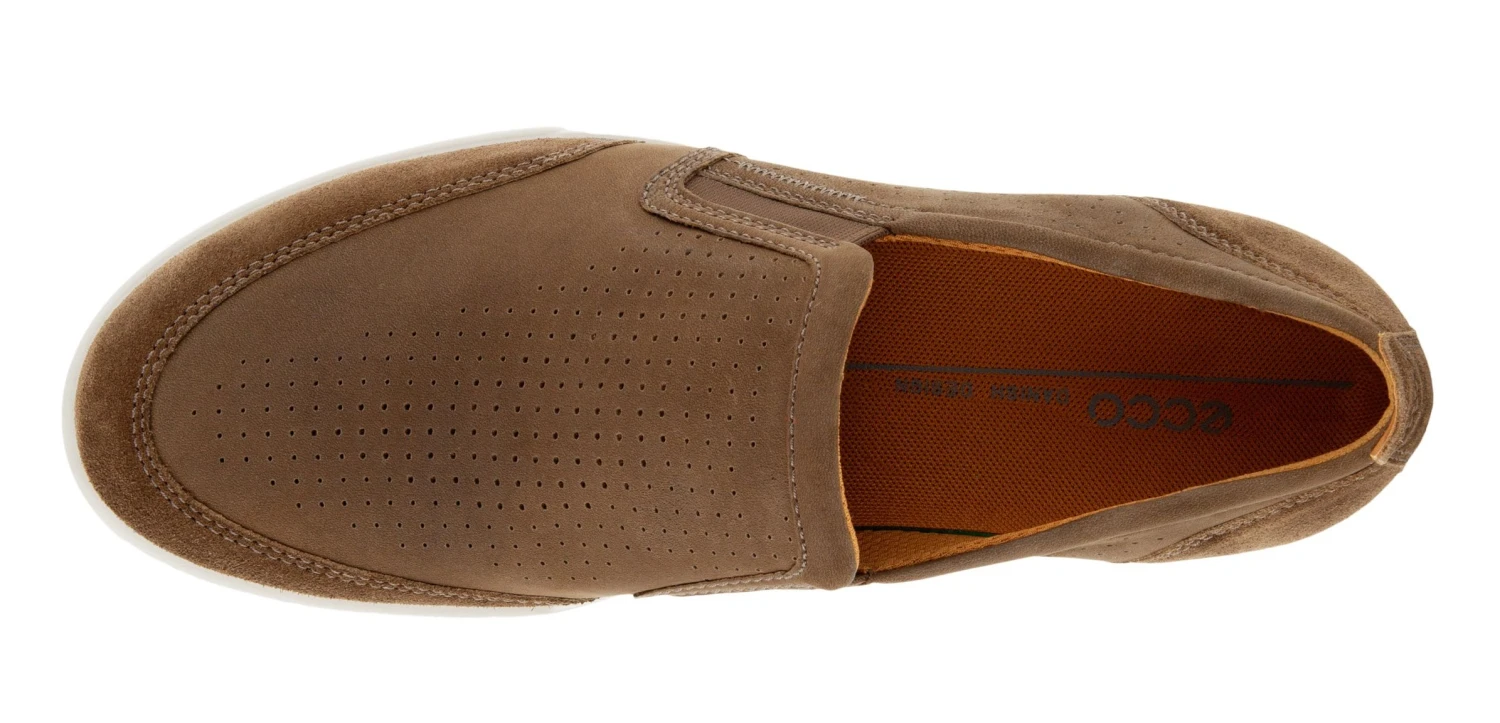 ECCO Collin 2.0 Birch Brown Nubuck Leather Slip-On Sneaker - Image 2