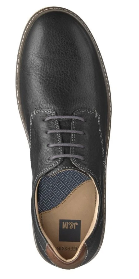 McGuffey Plain Toe Black Leather Derby Sneaker - Image 2