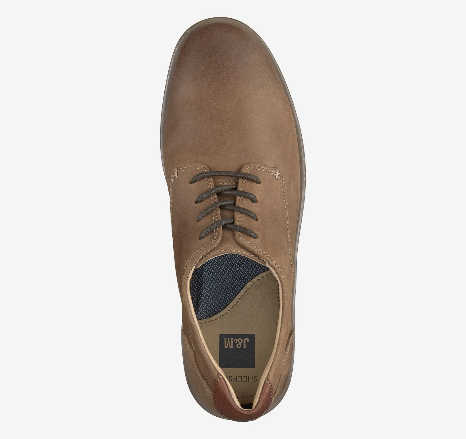 McGuffey Plain Toe Brown Leather Derby Sneaker - Image 3