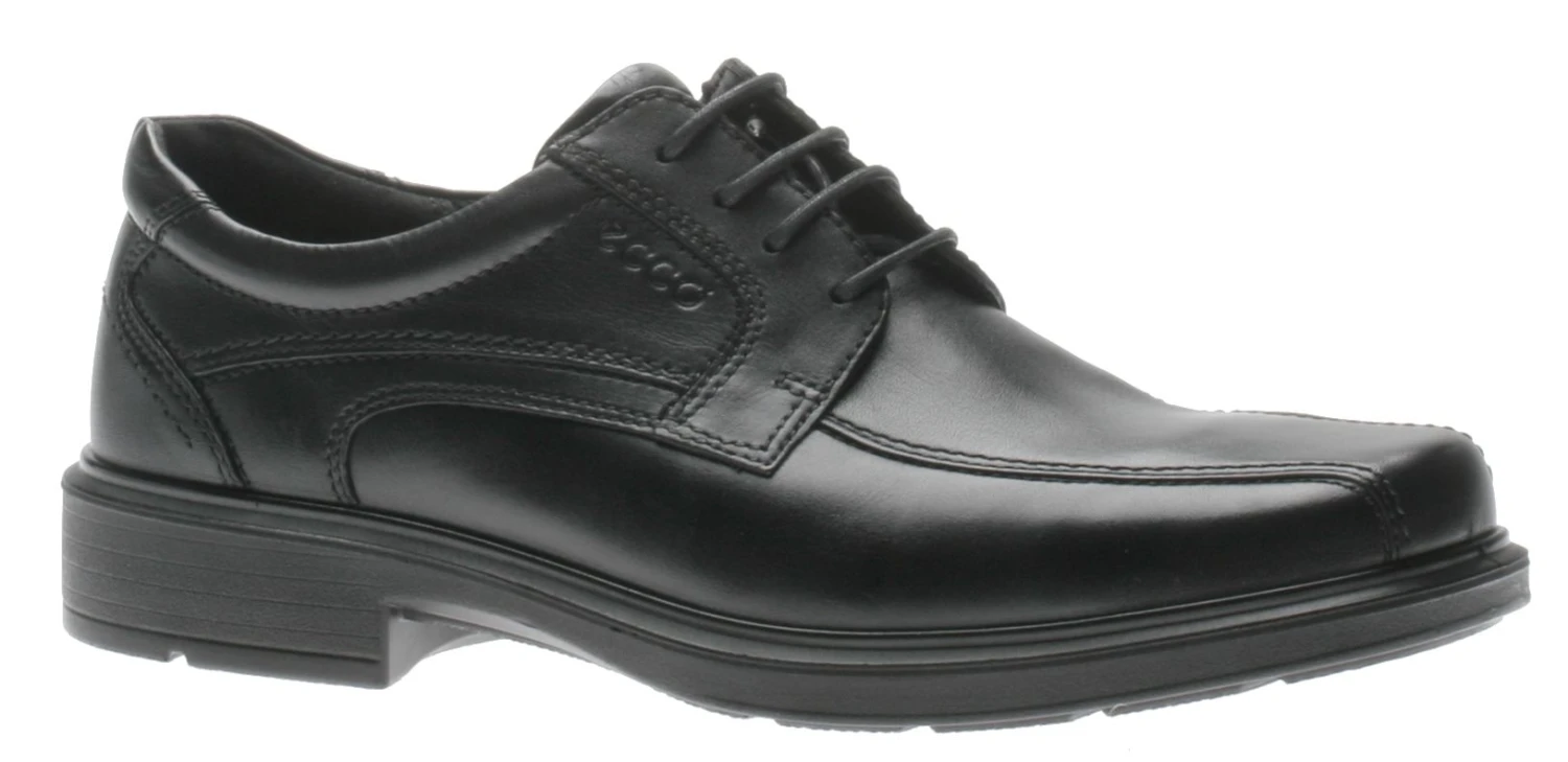 ECCO Helsinki Black Leather Lace-Up Dress Shoe