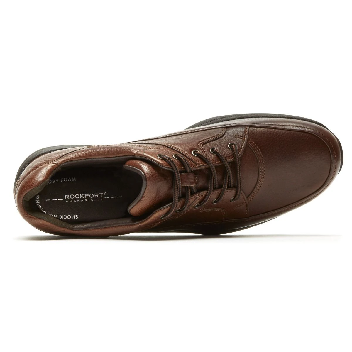 Rockport Edge Hill Brown Leather Lace-Up Walking Shoe - Image 3
