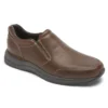 Rockport Edge Hill 2 Brown Leather Double Gore Slip-On Casual Dress Shoe