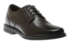 Rockport Taylor Black Leather Plain Toe Oxford Dress Shoe