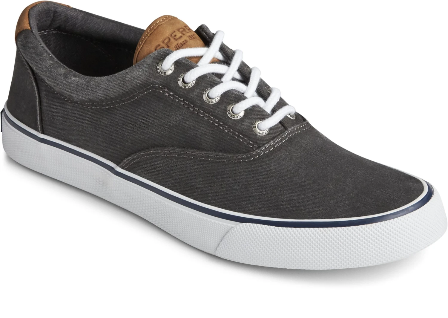 Sperry Striper II CVO Black Canvas Lace-Up Sneaker - Image 2